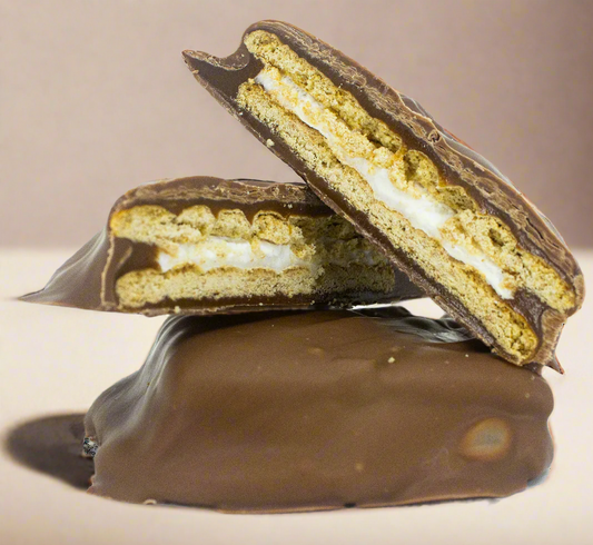 House Marshmallow, Dipped in Caramel, Dipped in Chocolate